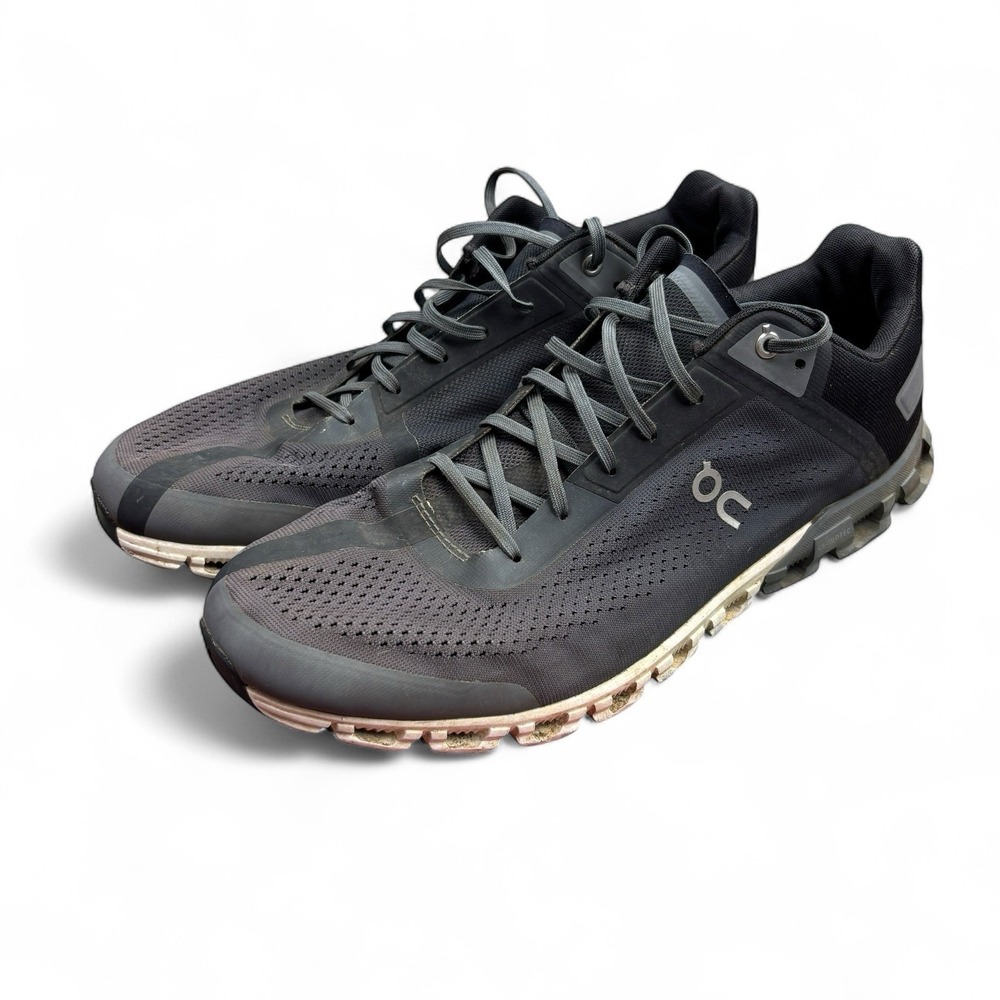 On Cloud Cloudflow Running Shoes Sneakers Men's Size 12.5 Black Athletic Lace Up